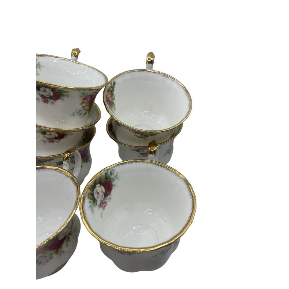 Royal Albert Bone China Moss Rose Cup 10 Pieces England Mint - Picture 5 of 7